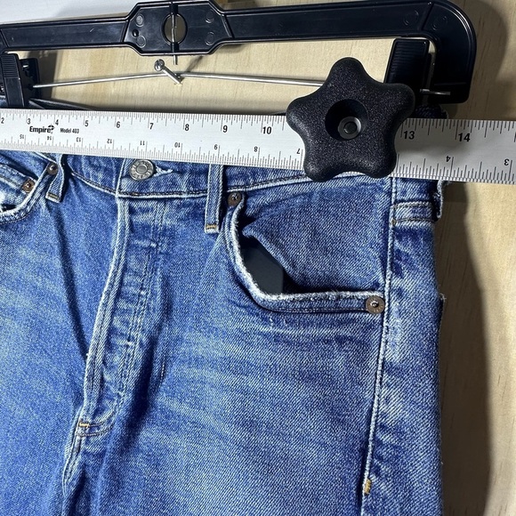 AGOLDE Nico High-Rise Skinny Jeans Blue Bottom Distressed Denim Jeans Size 27 - Picture 3 of 8